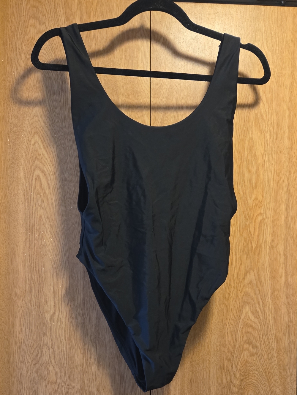 Aerie One Piece Black Swimsuit Size Medium Low Back And Sides
